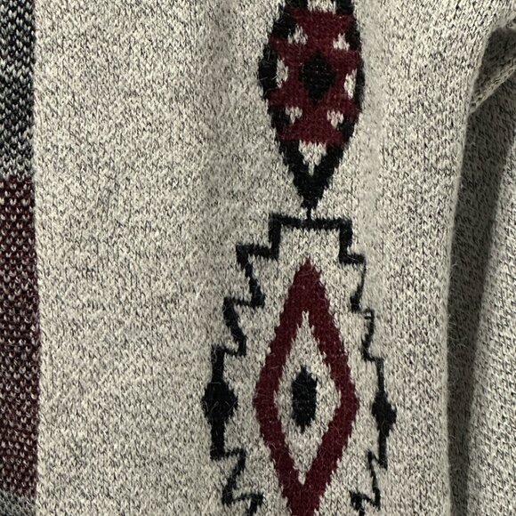 Debut size M beige southwest print pockets long sleeve open cardigan tag missing - Picture 2 of 6